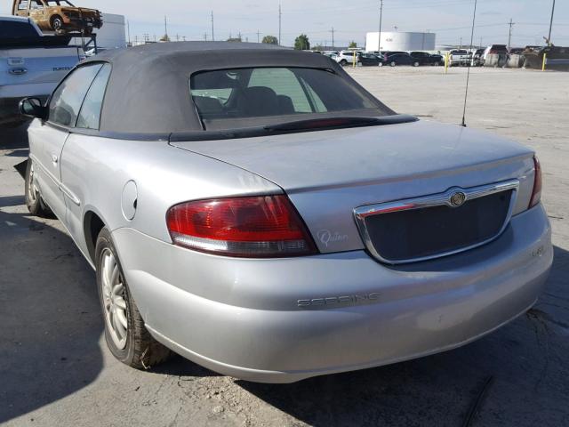 1C3EL55U21N609718 - 2001 CHRYSLER SEBRING LX SILVER photo 3