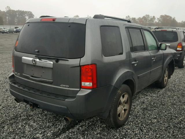 5FNYF4H7XBB003731 - 2011 HONDA PILOT EXLN GRAY photo 4