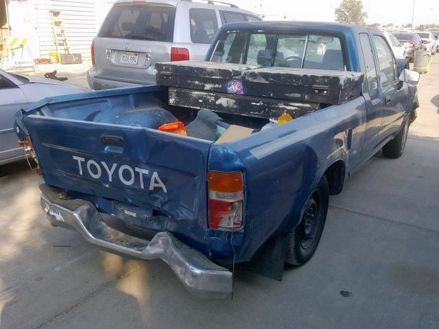 4TARN93P9PZ149546 - 1993 TOYOTA PICKUP 1/2 BLUE photo 4