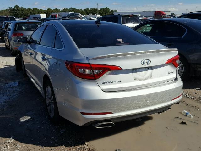 5NPE34AF6GH263159 - 2016 HYUNDAI SONATA SPO SILVER photo 3