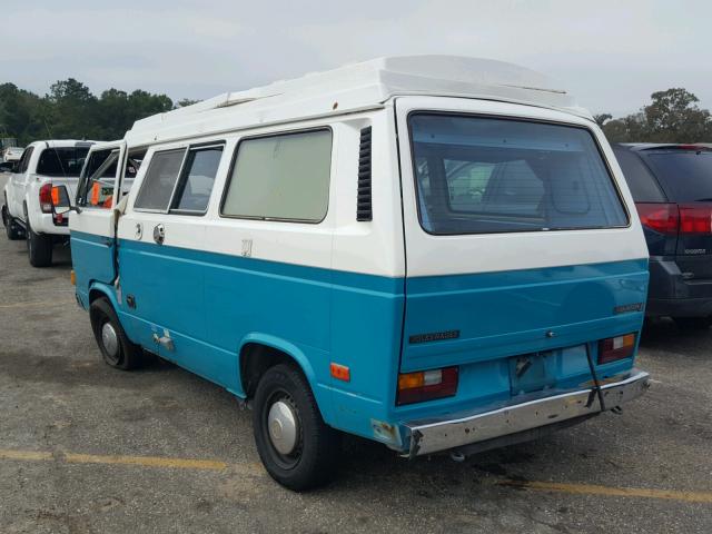 WV2YB0255DH064226 - 1983 VOLKSWAGEN VANAGON BU BLUE photo 3