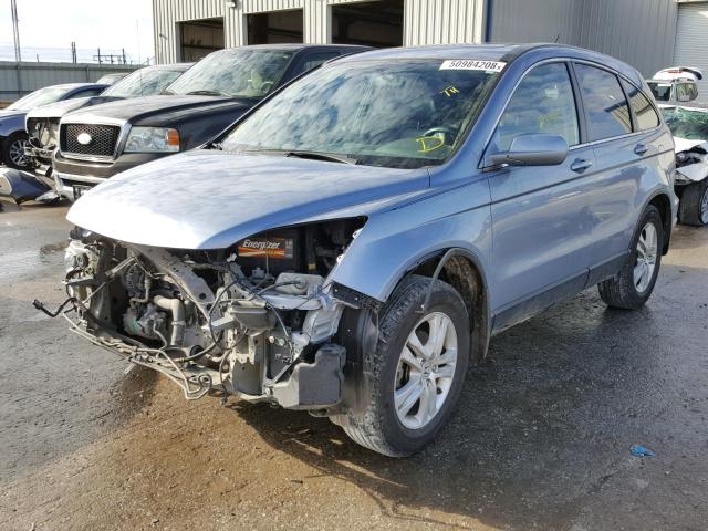 5J6RE4H79AL064856 - 2010 HONDA CR-V EXL BLUE photo 2