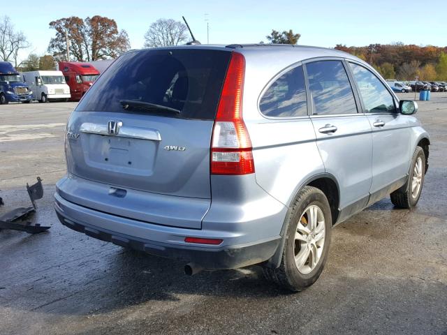 5J6RE4H79AL064856 - 2010 HONDA CR-V EXL BLUE photo 4