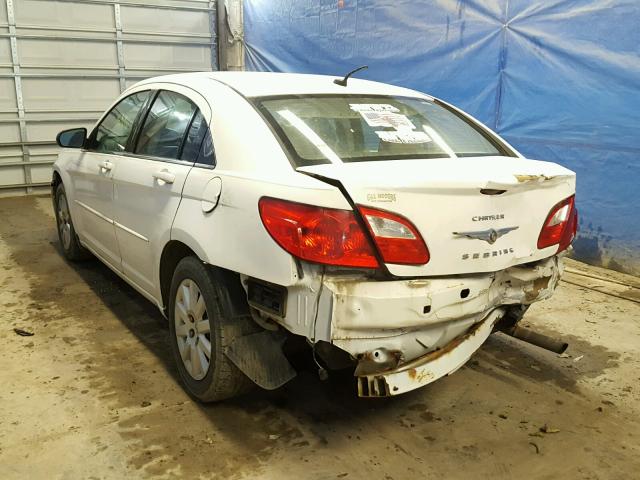 1C3LC46B89N530483 - 2009 CHRYSLER SEBRING LX WHITE photo 3