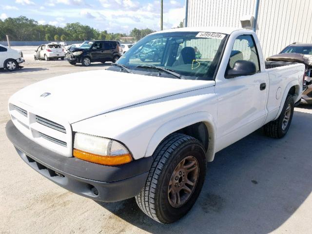 1D7FL16X43S301168 - 2003 DODGE DAKOTA SXT WHITE photo 2