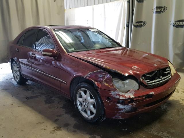 WDBRF61J33E010480 - 2003 MERCEDES-BENZ C 240 BURGUNDY photo 1