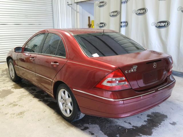 WDBRF61J33E010480 - 2003 MERCEDES-BENZ C 240 BURGUNDY photo 3