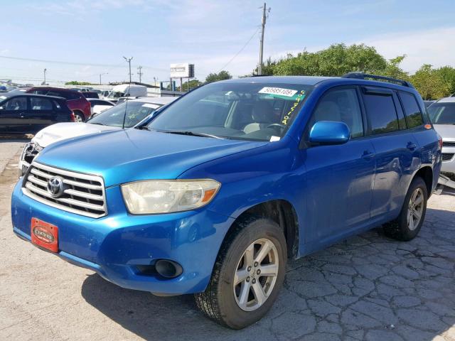 JTEES41A382045086 - 2008 TOYOTA HIGHLANDER BLUE photo 2