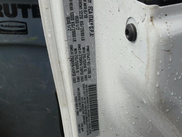 ZFBERFAB7J6L27205 - 2018 RAM PROMASTER 白色 照片 10