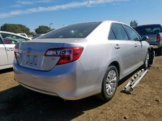 4T4BF1FK0CR262749 - 2012 TOYOTA CAMRY BASE SILVER photo 4