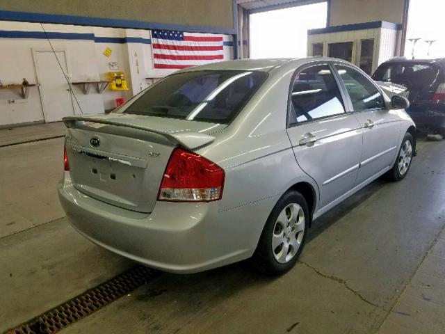 KNAFE121775438578 - 2007 KIA SPECTRA EX SILVER photo 4