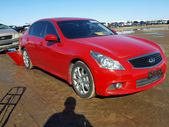 JN1CV6AP1CM626783 - 2012 INFINITI G37 BASE RED photo 1