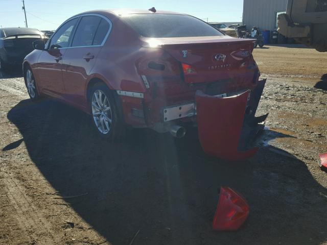 JN1CV6AP1CM626783 - 2012 INFINITI G37 BASE RED photo 3