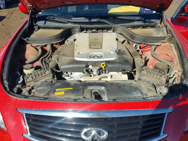 JN1CV6AP1CM626783 - 2012 INFINITI G37 BASE RED photo 7