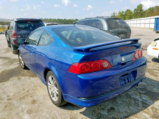 JH4DC54846S002030 - 2006 ACURA RSX BLUE photo 3
