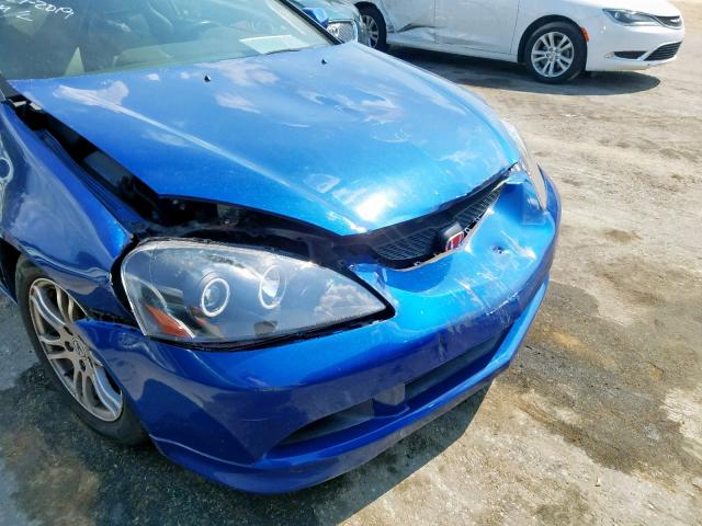 JH4DC54846S002030 - 2006 ACURA RSX BLUE photo 9