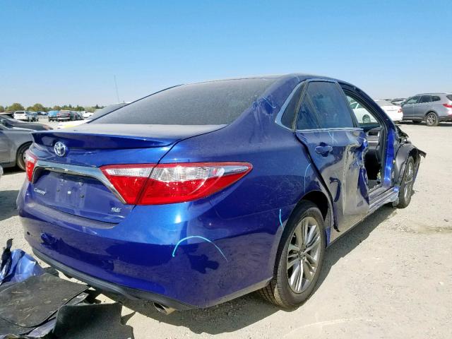 4T1BF1FKXFU940809 - 2015 TOYOTA CAMRY LE BLUE photo 4