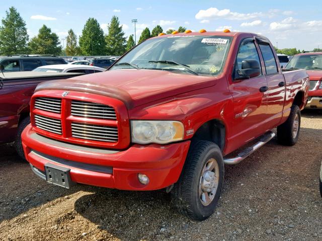 3D7KU28DX3G810144 - 2003 DODGE RAM 2500 S Կարմիր լուսանկար 2