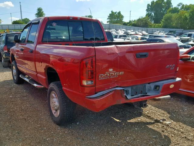 3D7KU28DX3G810144 - 2003 DODGE RAM 2500 S Կարմիր լուսանկար 3