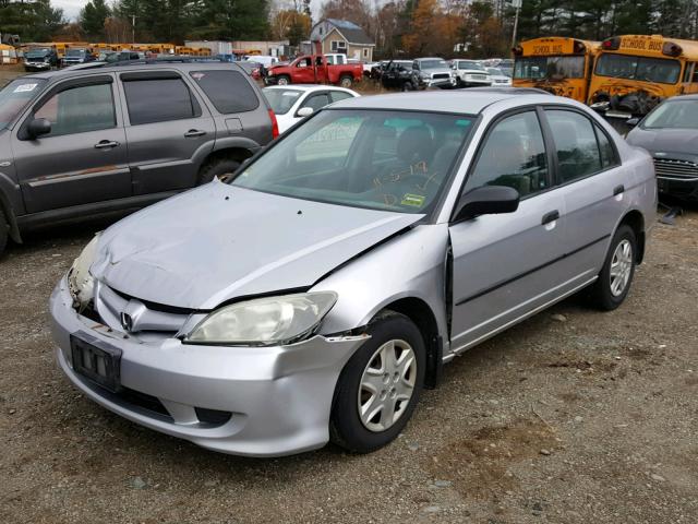 2HGES16385H618839 - 2005 HONDA CIVIC DX V SILVER photo 2