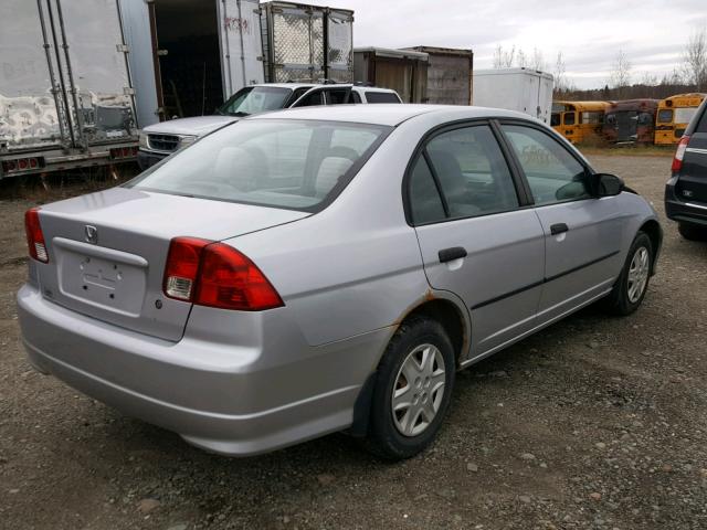 2HGES16385H618839 - 2005 HONDA CIVIC DX V SILVER photo 4