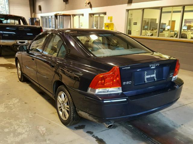 YV1RH592772600315 - 2007 VOLVO S60 2.5T BLUE photo 3