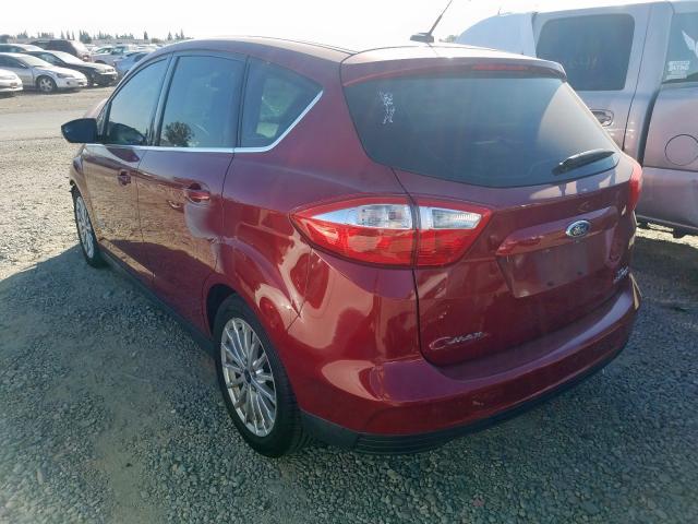 1FADP5BUXDL503751 - 2013 FORD C-MAX SEL RED photo 3