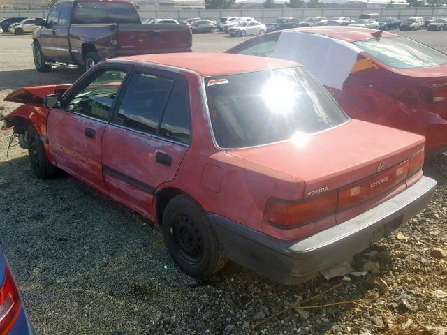 JHMED3641MS031062 - 1991 HONDA CIVIC DX RED photo 3