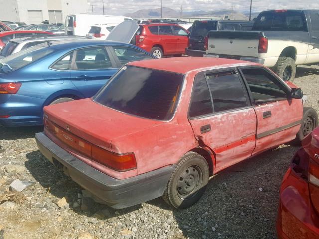 JHMED3641MS031062 - 1991 HONDA CIVIC DX RED photo 4
