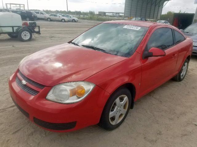 1G1AL15F077201180 - 2007 CHEVROLET COBALT LT RED photo 2