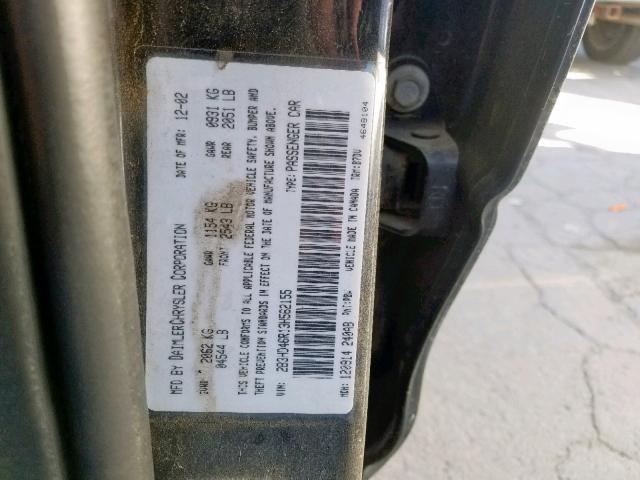 2B3HD46R13H562155 - 2003 DODGE INTREPID S ლურჯი ფოტო 10