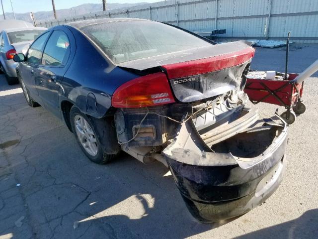 2B3HD46R13H562155 - 2003 DODGE INTREPID S ლურჯი ფოტო 3