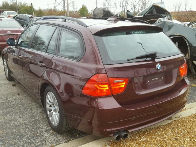 WBAUT935X9A191063 - 2009 BMW 328 IT BURGUNDY photo 3