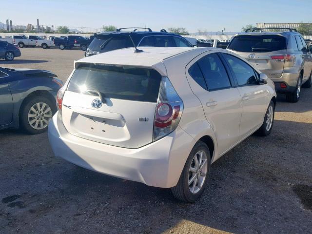 JTDKDTB32D1044586 - 2013 TOYOTA PRIUS C WHITE photo 4