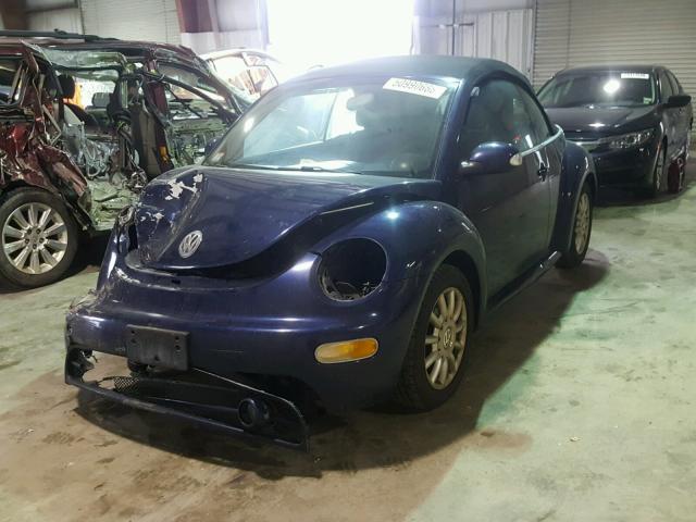 3VWCM21Y54M304961 - 2004 VOLKSWAGEN NEW BEETLE BLUE photo 2