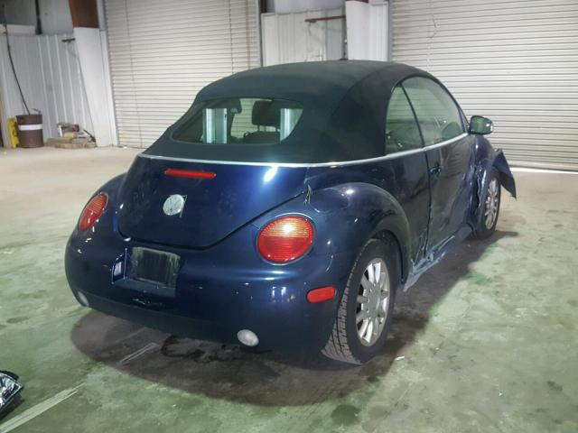 3VWCM21Y54M304961 - 2004 VOLKSWAGEN NEW BEETLE BLUE photo 4