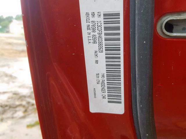 1C3CDFBH0DD682629 - 2013 DODGE DART SXT RED photo 10