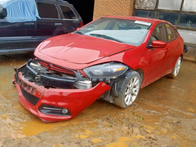 1C3CDFBH0DD682629 - 2013 DODGE DART SXT RED photo 2