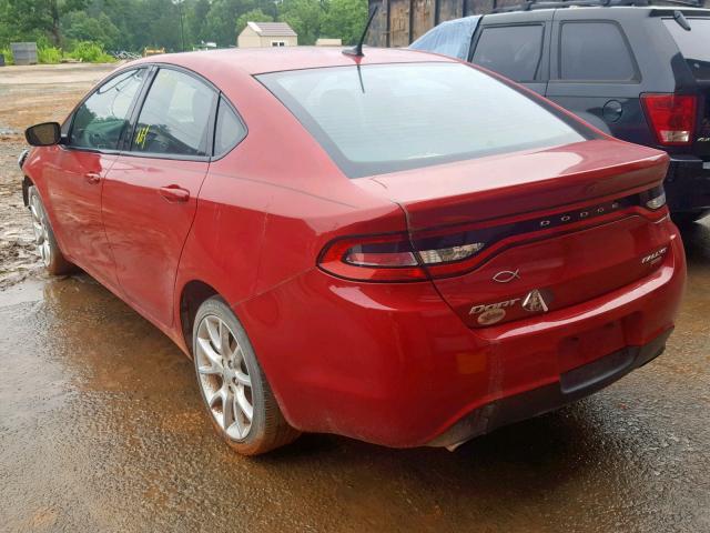 1C3CDFBH0DD682629 - 2013 DODGE DART SXT RED photo 3