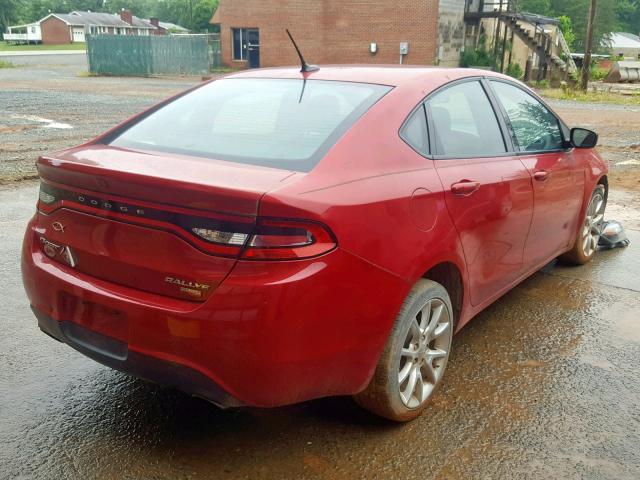 1C3CDFBH0DD682629 - 2013 DODGE DART SXT RED photo 4