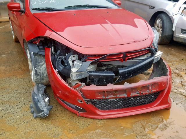 1C3CDFBH0DD682629 - 2013 DODGE DART SXT RED photo 9