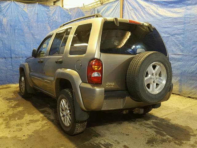 1J4GL58K44W202801 - 2004 JEEP LIBERTY LI TAN photo 3