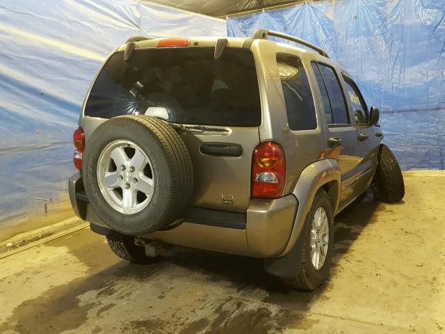 1J4GL58K44W202801 - 2004 JEEP LIBERTY LI TAN photo 4