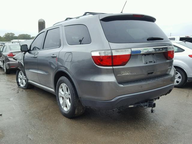 1C4RDHDG0CC265621 - 2012 DODGE DURANGO CR GRAY photo 3