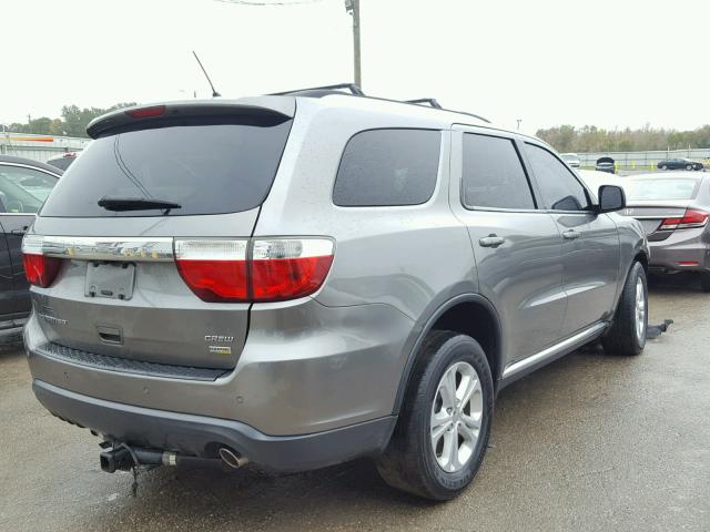 1C4RDHDG0CC265621 - 2012 DODGE DURANGO CR GRAY photo 4