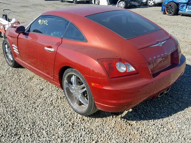 1C3AN69L84X001551 - 2004 CHRYSLER CROSSFIRE RED photo 3