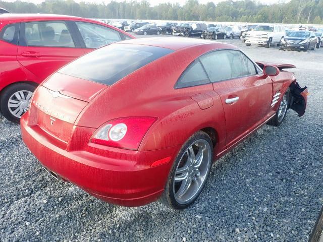 1C3AN69L84X001551 - 2004 CHRYSLER CROSSFIRE RED photo 4