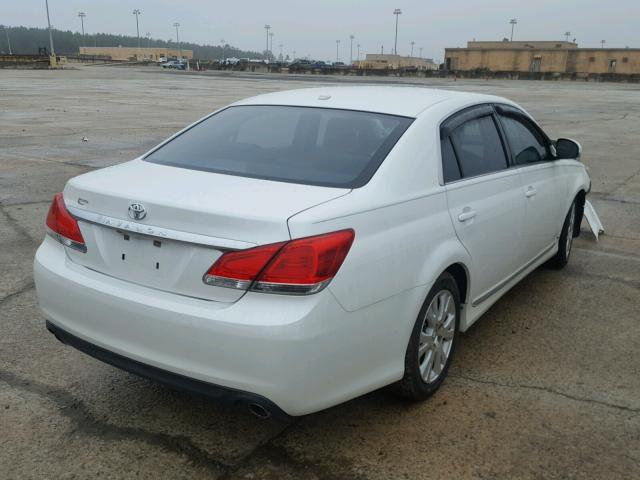 4T1BK3DB5CU442037 - 2012 TOYOTA AVALON BAS WHITE photo 4