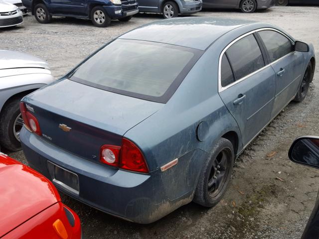 1G1ZH57B99F214170 - 2009 CHEVROLET MALIBU 1LT BLUE photo 4