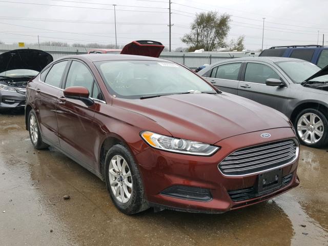 3FA6P0G71FR136824 - 2015 FORD FUSION S MAROON photo 1